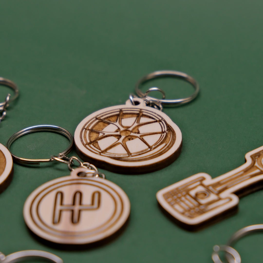 Portachiavi automotive in legno