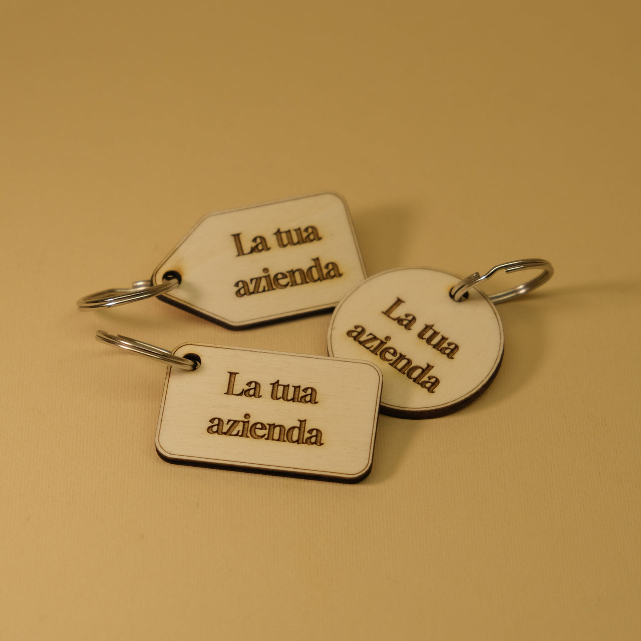Pacchetto portachiavi in legno personalizzati con il tuo logo/marchio