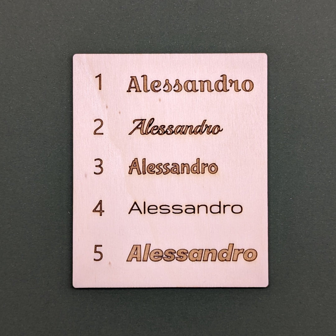 Righello da 15cm in legno personalizzabile