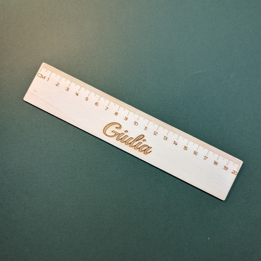 Righello da 20cm in legno personalizzabile