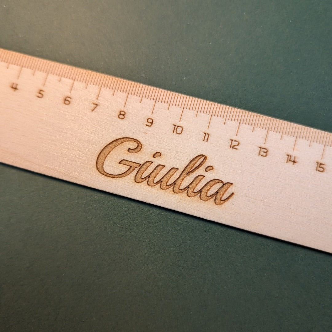 Righello da 15cm in legno personalizzabile