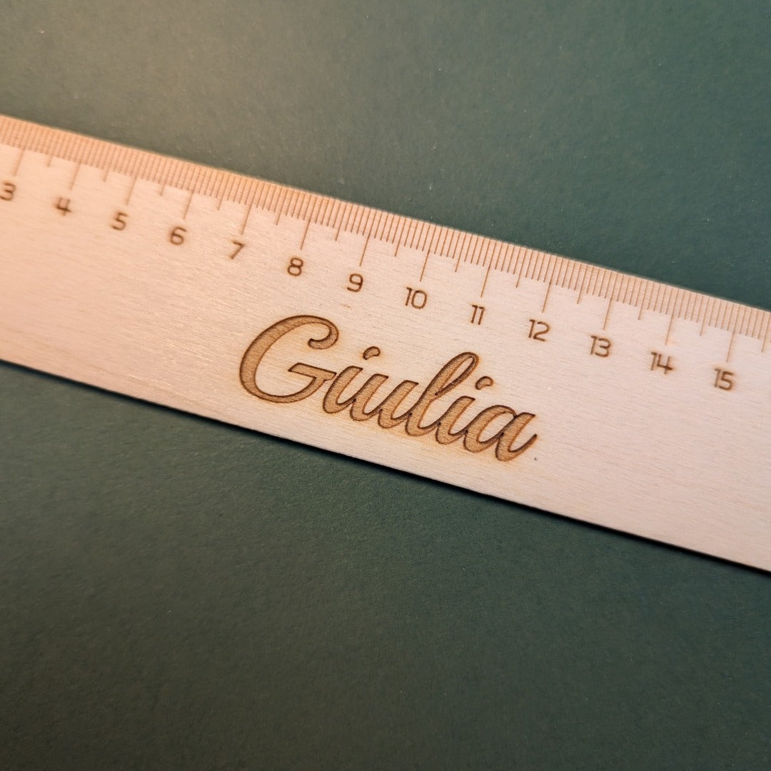 Righello da 20cm in legno personalizzabile