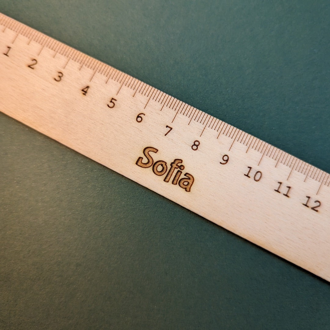 Righello da 15cm in legno personalizzabile