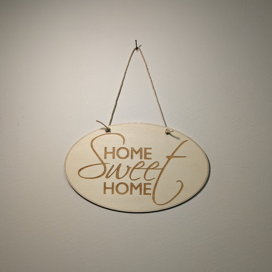 Quadretto Ovale "home sweet home"