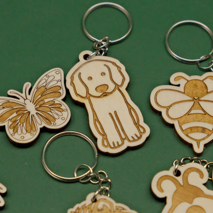 Portachiavi animali in legno