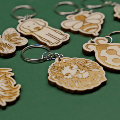 Portachiavi animali in legno