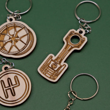 Portachiavi automotive in legno