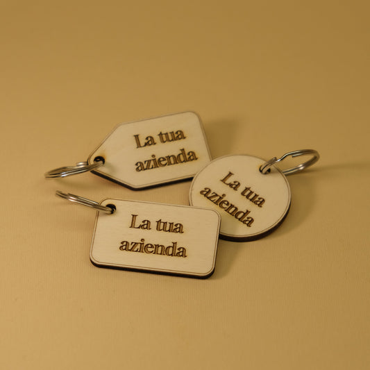 Pacchetto portachiavi in legno personalizzati con il tuo logo/marchio
