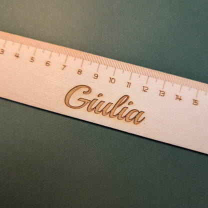 Righello da 20cm in legno personalizzabile