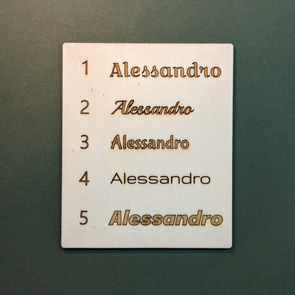 Righello da 20cm in legno personalizzabile